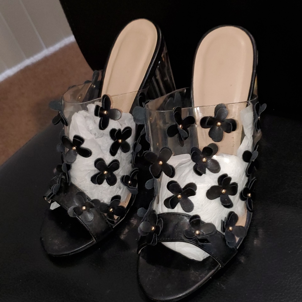 High heel slippers